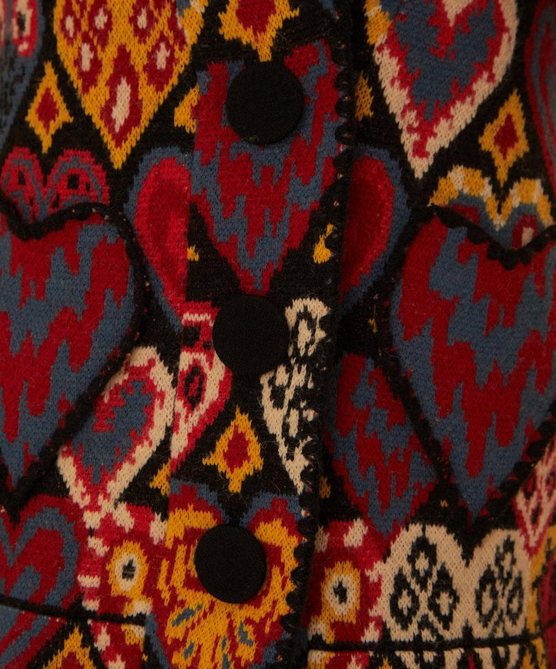 FARM Rio Hearts Ikat Knitted Blazer - SzS