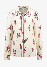SECOND FEMALE Bird Print Shirt - Cream SzS