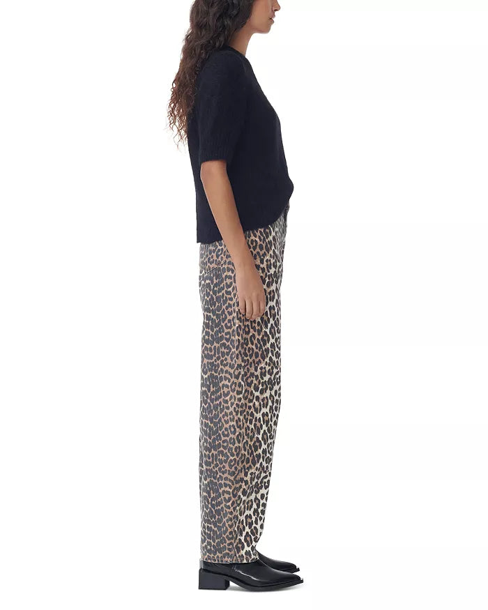 GANNI Leopard Denim Stary Jeans - Sz27