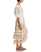 FARM RIO Palm Dream Wrap Dress - Off White SzS