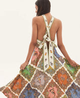 ALEMAIS Trippy Troppo Halter Midi Dress - Multi Sz12