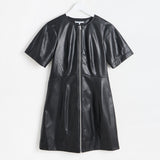 OLIVER BONAS Faux Leather Mini Dress - Black Sz10