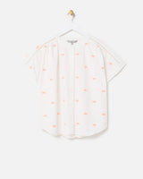 OLIVER BONAS Sun Embroidered Shirt - White Sz16