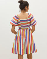 OLIVER BONAS Puff Sleeve Mini Dress - Multicoloured Sz10