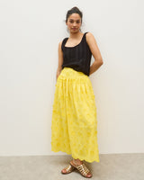 OLIVER BONAS Textured Midi Skirt - Yellow Sz10