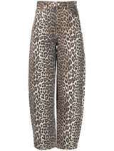 GANNI Leopard Denim Stary Jeans - Sz27