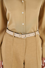 OROTON Inez Reversible Belt - Black/Tan or Navy/Bone