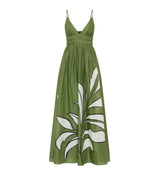 AJE Planetary Maxi Dress - Bonsai Green Sz8