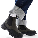 BARBOUR INTERNATIONAL Morgan Leather Chelsea Boot - Olive/Black  EU41