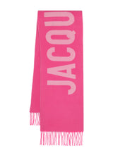 JACQUEMUS Logo Virgin Wool Scarf - Pink