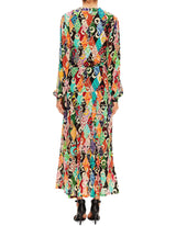 RIXO LONDON Autumn Patchwork Midi Dress - Multi Print Sz10