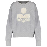 ISABEL MARANT ÉTOILE  Mobyli Flocked Logo Sweatshirt - Grey Sz36 NZ8