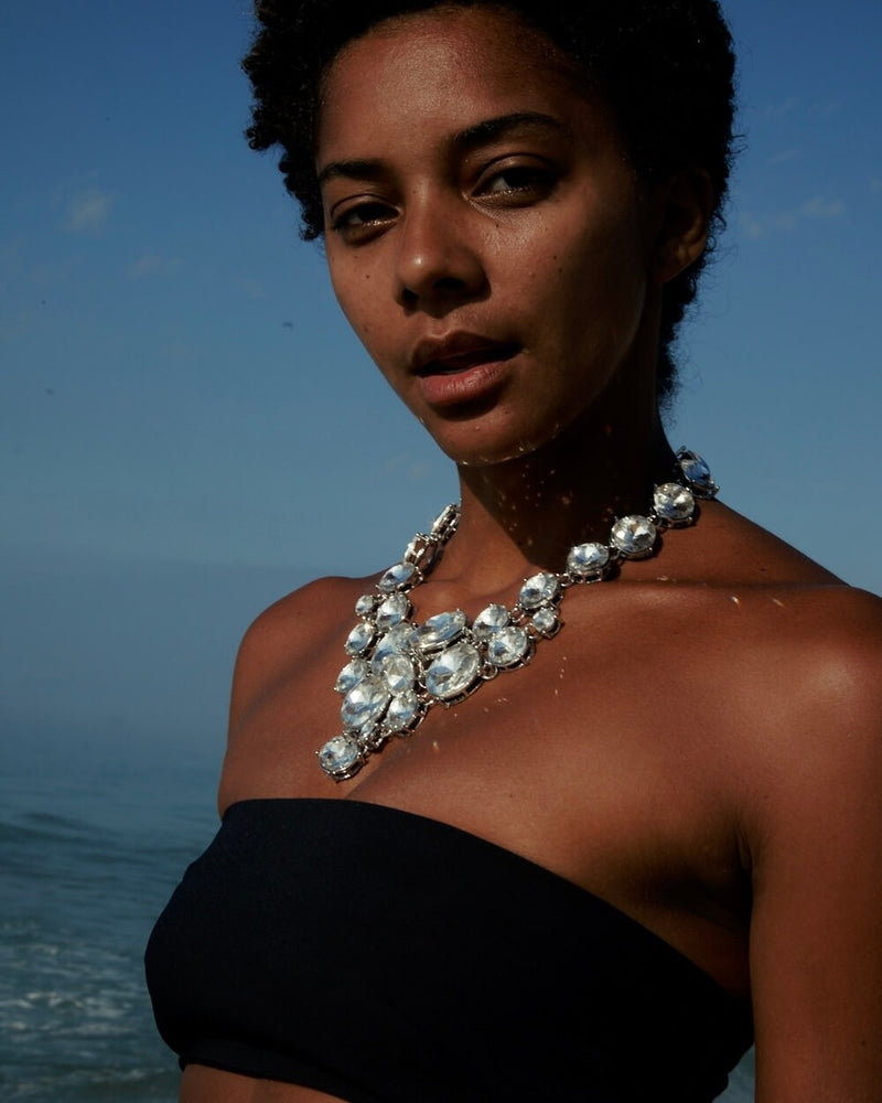 BEAUTIFUL EARTH Crystal Maxi Collar Necklace