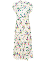 ZADIG & VOLTAIRE Razy Floral Print Midi Dress - Soft Bouquet SzS