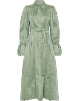 AJE Idealist Shirt Dress - Green Sz4