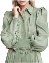 AJE Idealist Shirt Dress - Green Sz4