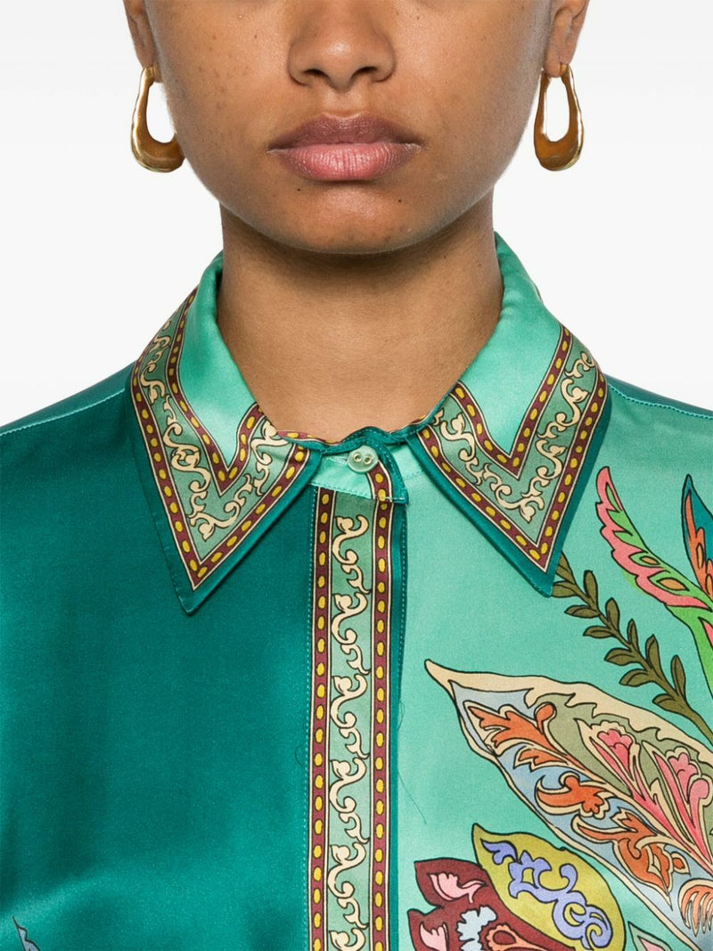 ALEMAIS Franca Slik Shirtdress - Green Sz10