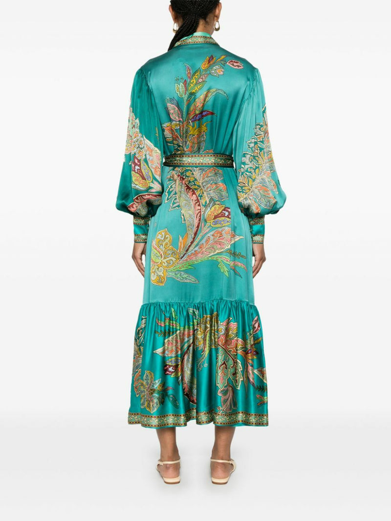 ALEMAIS Franca Slik Shirtdress - Green Sz10