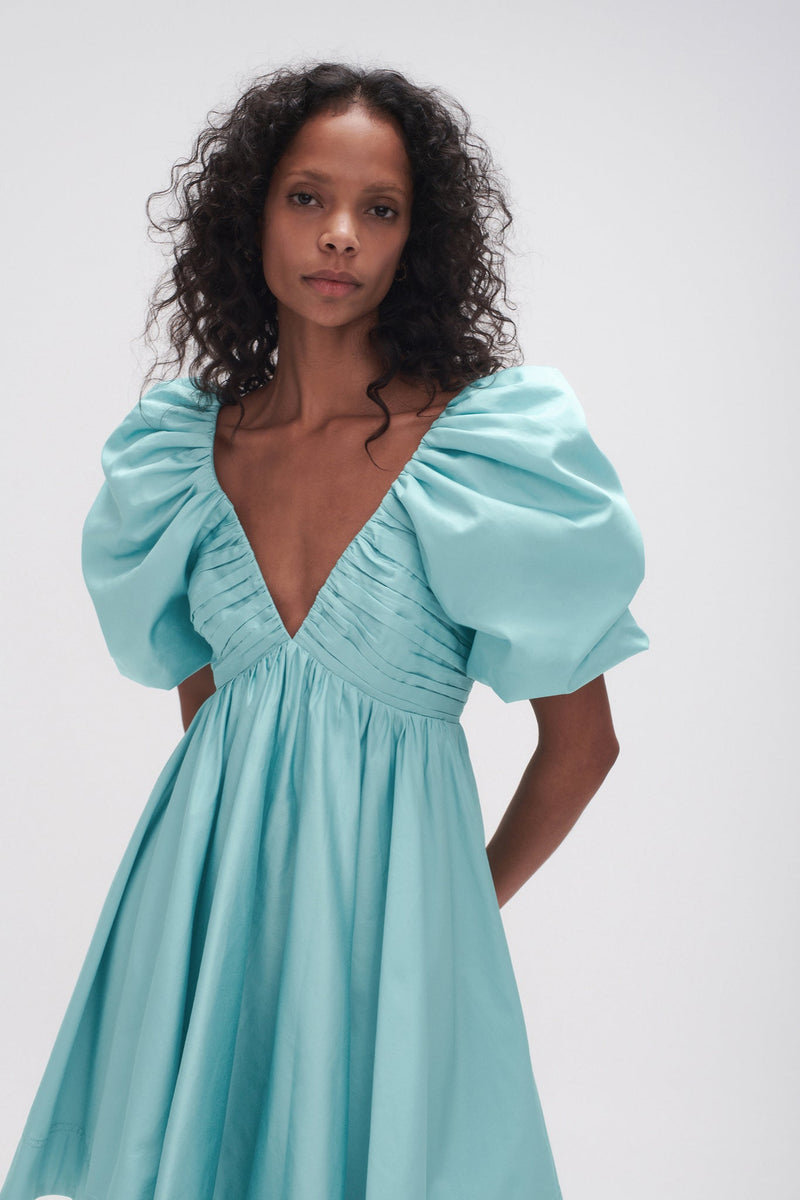 AJE Gabrielle Plunge Mini Dress - Spearmint Sz6