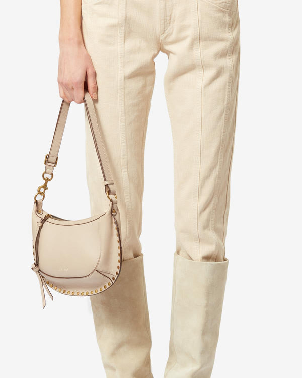 ISABEL MARANT Oskan Moon Studded  Bag - Natural