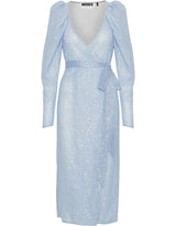 ROTAT Bridget Sequin Net Wrap Dress - Sz40 NZ12
