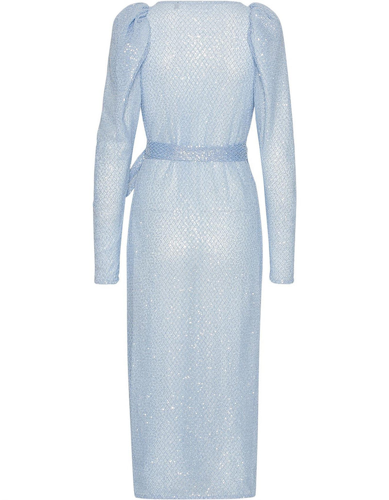 ROTAT Bridget Sequin Net Wrap Dress - Sz40 NZ12