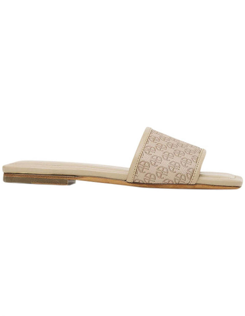 ANINE BING Monogram Ria Slides - Beige EU41