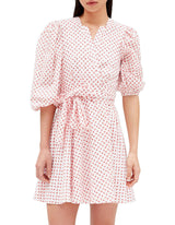 CLAUDIE PEIRLOT Wrap Mini Dress - Red Floral Sz40 NZM