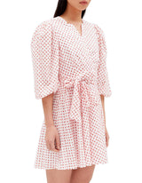 CLAUDIE PEIRLOT Wrap Mini Dress - Red Floral Sz40 NZM