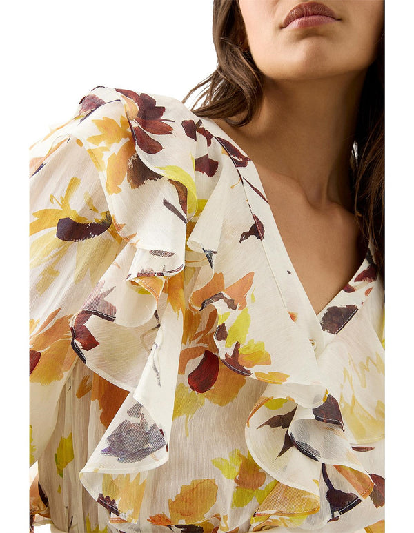 AJE Bonjour Ruffle Blouse - Floral Sz10