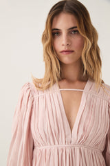 AJE Catalyst Pleated Midi Dress - Blush Pink Sz10