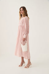 AJE Catalyst Pleated Midi Dress - Blush Pink Sz10