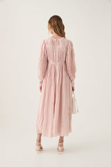 AJE Catalyst Pleated Midi Dress - Blush Pink Sz10