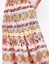 BODEN Full Poplin Maxi Skirt - Botanical Sprig Sz8