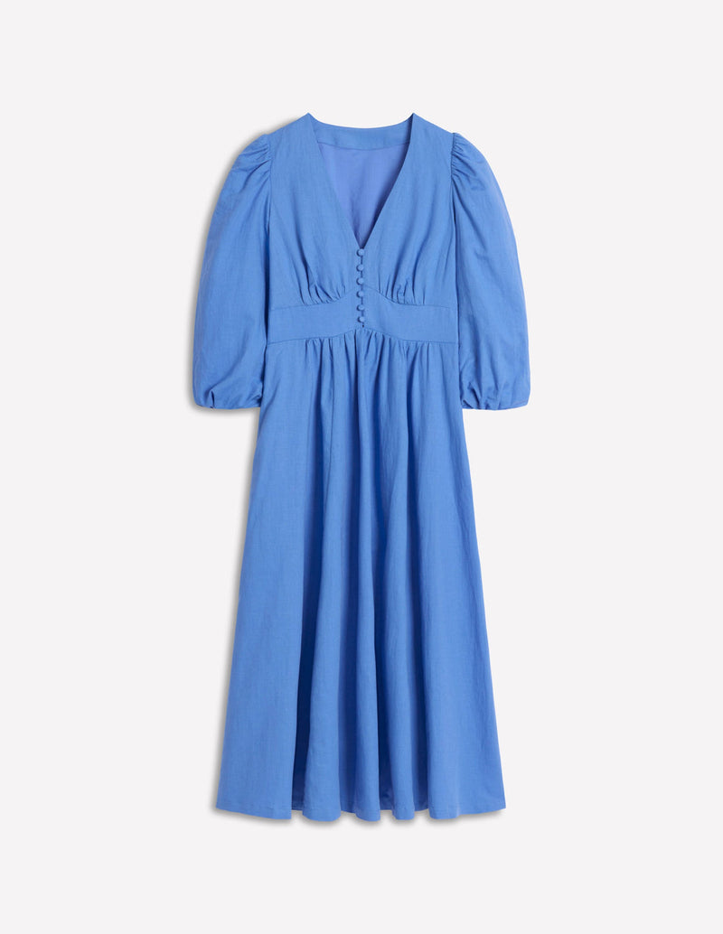 BODEN Lola Blouson Maxi Dress - Ocean Blue Sz12