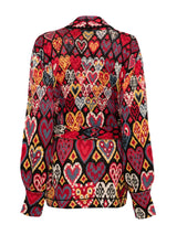 FARM Rio Hearts Ikat Knitted Blazer - SzS