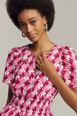 ANTHROPOLOGIE Somerset Blouse - Pink Print SzM