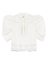 FARM RIO Romantic Richelieu Blouse - Off-White  SzL