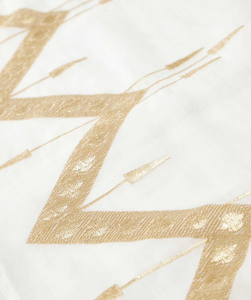 GREEK ARCHAIC KORI Embroidered Blouse - White