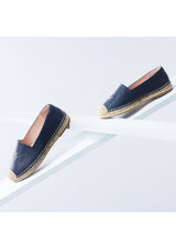 NICOLE REBSTOCK  Nadia Leather Espadrille  - Midnight EU41