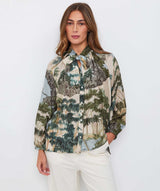 ONE HUNDRED STARS Bow Blouse - Rivers Sz S/M