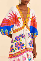 FARM RIO Garden Maxi Dress - Vivid SzXL