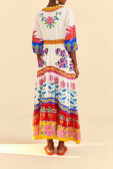FARM RIO Garden Maxi Dress - Vivid SzXL