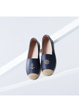 NICOLE REBSTOCK  Nadia Leather Espadrille  - Midnight EU41