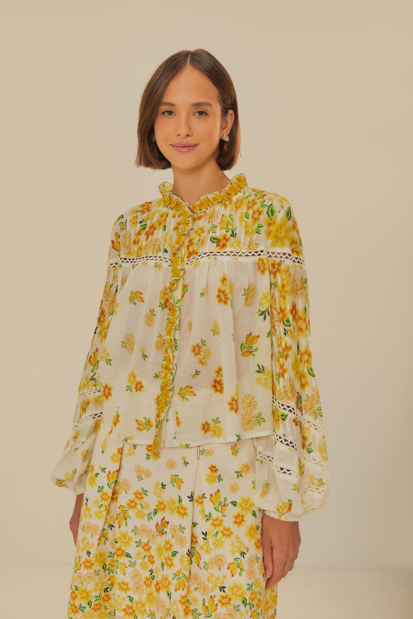 FARM RIO Azaleia Blouse - Off White SzM