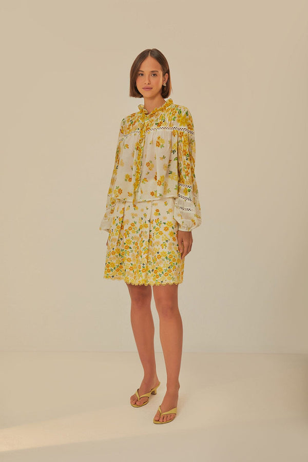 FARM RIO Azaleia Blouse - Off White SzM