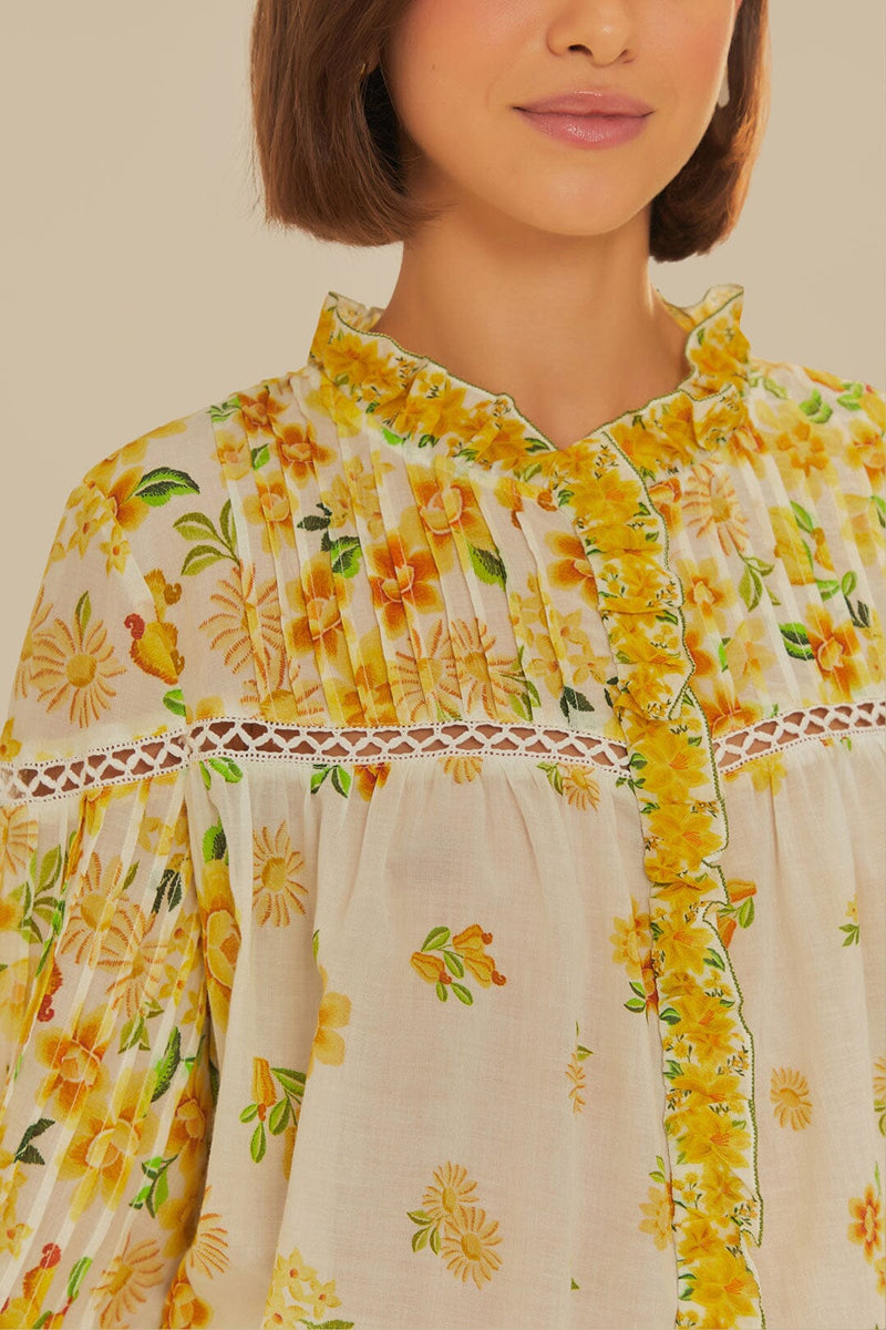 FARM RIO Azaleia Blouse - Off White SzM