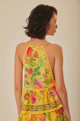 FARM RIO Delicate Fruit Garden Top - Yellow SzS
