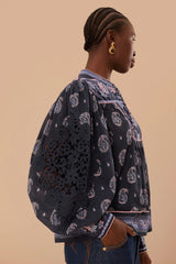 FARM RIO Ayla Blouse - Blue SzM