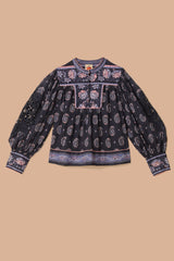 FARM RIO Ayla Blouse - Blue SzM